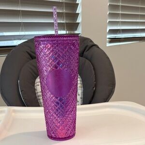 Starbucks Purple Textured Tumbler with Straw